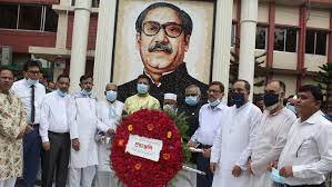 বঙ্গবন্ধুর প্রতিকৃতিতে সিলেট জেলা আওয়ামী লীগের শ্রদ্ধা নিবেদন 1 বঙ্গবন্ধুর প্রতিকৃতিতে সিলেট জেলা আওয়ামী লীগের শ্রদ্ধা নিবেদন