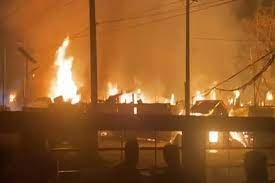 মিরকাদিমে ফার্নিচারের মার্কেটে অগ্নিকান্ডে ব্যাপক ক্ষতি