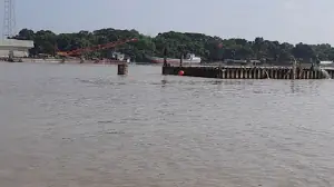 নড়াইলের কালনায় মধুমতি নদীতে সেতু নির্মাণের কাজ এগিয়ে চলেছে 3 নড়াইলের কালনায় মধুমতি নদীতে সেতু নির্মাণের কাজ এগিয়ে চলেছে