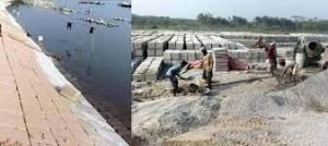 বরিশালে দ্রুত গতিতে চলছে ৩২৮ কোটি টাকা ব্যয়ে বেড়িবাঁধ ও ওয়াকওয়ের নির্মাণ কাজ