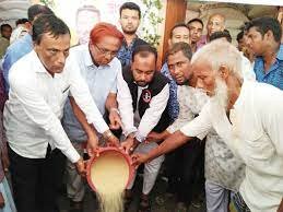 পীরগঞ্জে ভিজিএফের ৬৯৩ মেট্রিক টন চাল বিতরণ শুরু